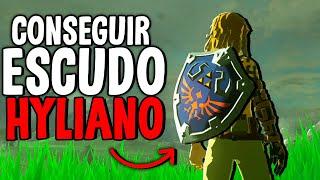 Donde está y como conseguir el Escudo Hyliano en Zelda Tears of the Kingdom (Totk)