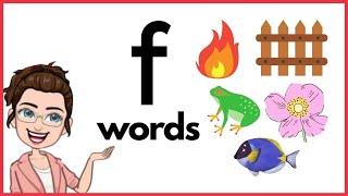 WORDS THAT START WITH LETTER Ff | 'f' Words | Phonics | Initial Sounds | LEARN LETTER Ff