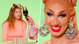 DRAG QUEEN TRIES TIKTOK BEAUTY TRENDS SO YOU DON’T HAVE TO | Crash Test Beauty Hacks