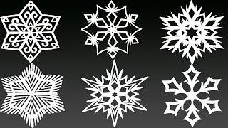 6 AMAZING Paper Snowflakes in 5 minutes eash 