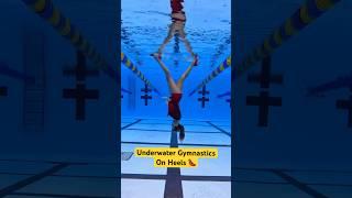 Gymnastics on heels Underwater  #underwater #flexibility #gymnastics #splits