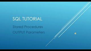 Mysql - Stored Procedure with Input and Output Parameters | Check Input Values