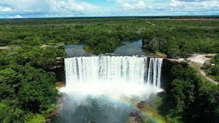 #Футаж водопад с радугой ◄4K•HD► #Footage rainbow waterfall