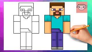 How To Draw Steve from Minecraft | Easy Drawing Tutorial