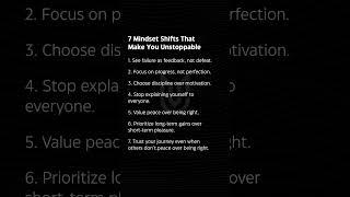 7 Mindset Shifts That Make You Unstoppable | Change Your Thinking, Change Your Life