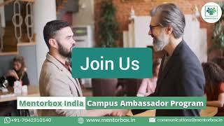 Mentorbox India Running a Campus Ambassador Program Across Nation in Various Institutes| JOIN US !!