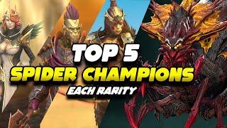 TOP 5 CHAMPIONS vs SPIDER FROM EACH RARITY | RAID SHADOW LEGENDS