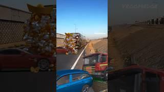 Massive Mixer Truck & Container Trucks Accidentally!! A Visual Feast #vfx​ #viralshorts​ #tranding​