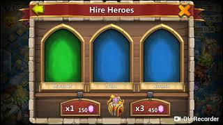 Castle Clash Gem Rolling session for new hero COMMODORA