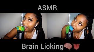 [ASMR] Brain Licking  (mic licking with fruit rollup) up close wet mouth sounds  Pt. 2