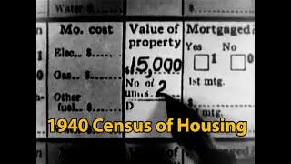 1940 Housing in America - Census Training Film During the Great Depression