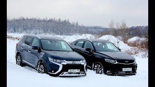 Geely Tugella против Mitsubishi Outlander: сражение мощных азиатов. Тест драйв 2021