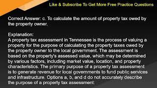 Tennessee Real Estate Exam Practice Test 1