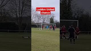 Loddon United with a half chance today vs Watton United