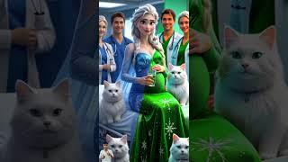 ️Evolution of: Elsa queen admit on hospital with cat  Toto Meno milky #cat #cute #love #shorts