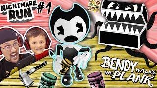 BENDY & THE INK MACHINE NIGHTMARE RUN!  Monster Treasure Chest: Episode 1 (FGTEEV Walks the Plank)