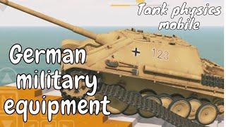 German military equipment 3 | Tank physics mobile | Simulation of the chassis of the tank