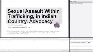 Sexual Assault Within Trafficking, in Indian Country, Advocacy