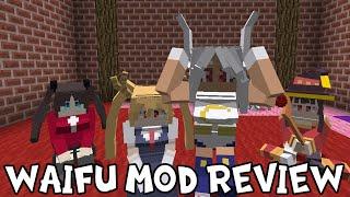 NOW WITH MORE ANIMATIONS & WAIFUS ADDED! || Minecraft AnimeColle Mod Review