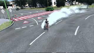 Ciclista Drifting / Miguel Induráin de rotondeo x Brasov