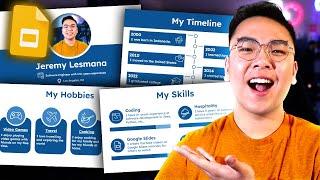 Google Slides ABOUT ME Presentation TUTORIAL! *PROFESSIONAL*