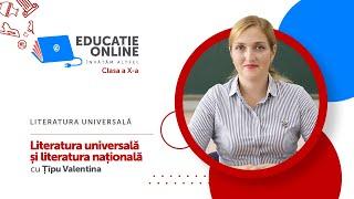 Literatura universală, Clasa a X-a, Literatura universală și literatura națională