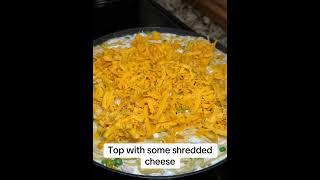 Cheesy Chicken Spaghetti Skillet #skilletrecipes #chickenspaghettirecipe #recipes cipe
