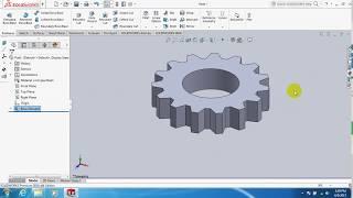 solidworks tutorial - how to make spur gear . specially for beginers.