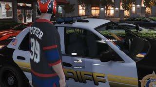 xQc steals a Police cruiser and a city wide manhunt is issued | GTA Roleplay