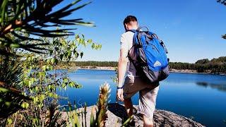 Solo hike. A flooded quarry. Underwater photography. Swallowtail butterfly. Asbestos quarries.