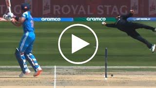 Glenn Phillips stunning one hand catch of Virat Kohli, India vs New Zealand Champions Trophy 2025