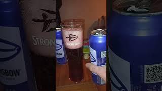 Pouring a can of Dark Fruit Strongbow into a Strongbow pint glass