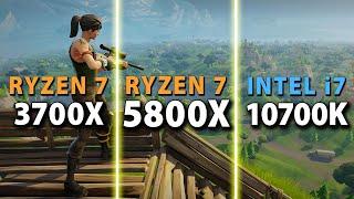 AMD Ryzen 7 5800X vs 3700X vs Intel i7-10700K