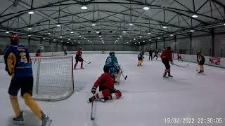 Eishockey-Spiel SV Gold-Blau "Augsburger-Luchse 2" vs "Eis-Stern  Könnigsbrunn" 19.02. 2022, Teil_3