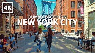 [4K] NEW YORK CITY - DUMBO, Brooklyn Bridge Park, Manhattan Bridge, NYC, USA, Travel, 4K UHD
