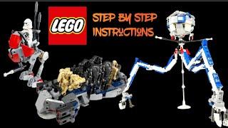 Step by Step: Tri-droid, AT-RT, Droid troop transport! LEGO Alternate Build