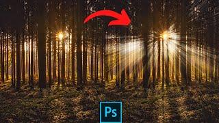 Create Realistic Sun Rays in photoshop #shorts #tutorial #photoshop