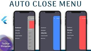 Auto close menu in Sidebar Menu and Dashboard | Flutter UI