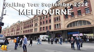 Morning Walk in Melbourne City CBD Australia - September 2024