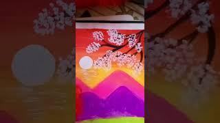 Yt short how to make a beautiful scenery watercolor painting for gulnaz art #shortvideo