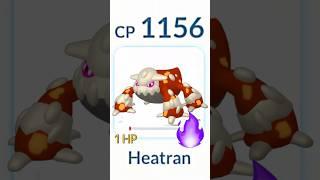 1 HP Shadow Heatran Destroy Grunt Badly in #pokemongo