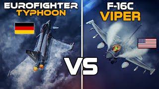 Eurofighter Typhoon EF2000 Vs F-16C Viper | Digital Combat Simulator | DCS |