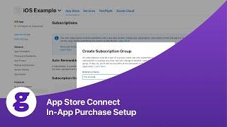 AppStore Connect In-App Purchase Setup - In-App Subscriptions with Glassfy