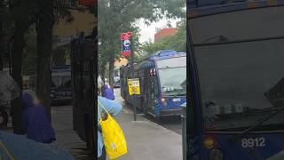 A regular day in New York City waiting for the bus!   