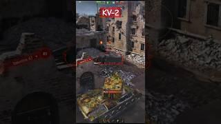 KV-2 destroys 3 enemy World of Tanks  #wot #shorts