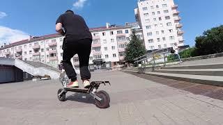 Как Xiaomi Electric Scooter 4 Ultra только самодельный на пневмо-подвеске.