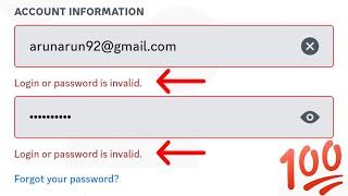 Fix login or password is invalid discord login problem solved