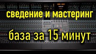 Сведение и мастеринг трека. Основные моменты. За 15 минут.