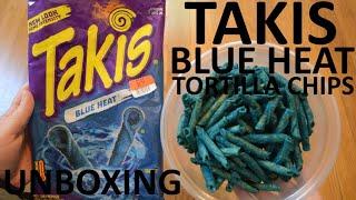 Unboxing Takis Blue Heat Hot Chili Pepper Rolled Tortilla Chips