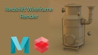 Maya Redshift Wireframe Render